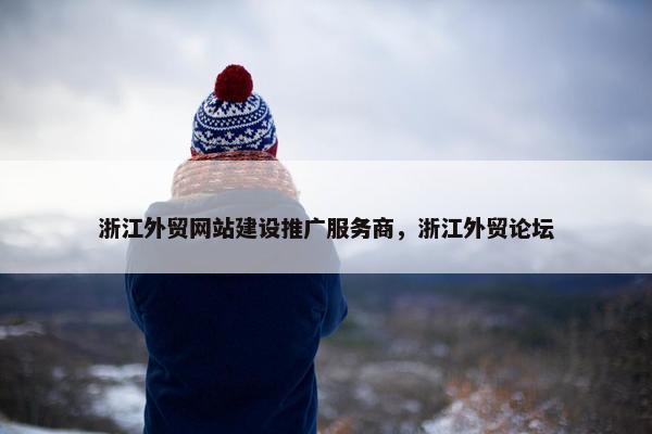 浙江外贸网站建设推广服务商，浙江外贸论坛