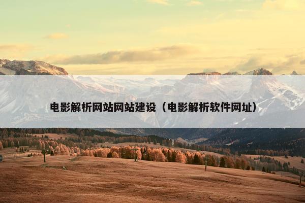电影解析网站网站建设（电影解析软件网址）