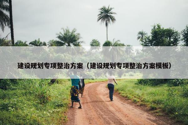 建设规划专项整治方案（建设规划专项整治方案模板）