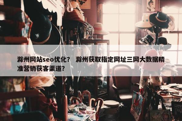 滁州网站seo优化？ 滁州获取指定网址三网大数据精准营销获客渠道？