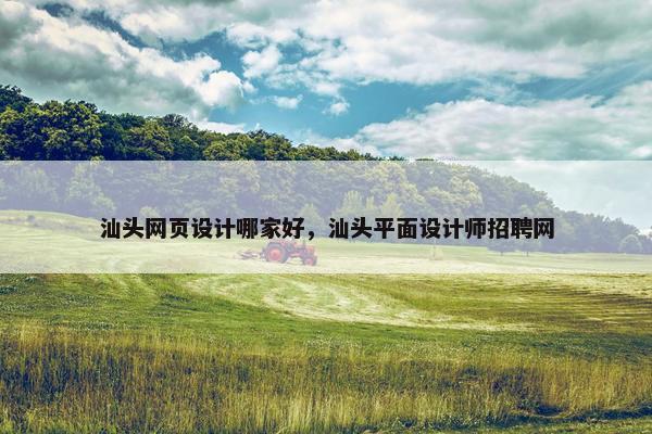 汕头网页设计哪家好，汕头平面设计师招聘网