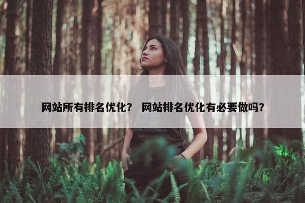 网站所有排名优化？ 网站排名优化有必要做吗？