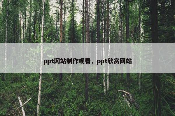ppt网站制作观看，ppt欣赏网站