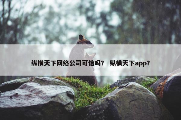 纵横天下网络公司可信吗？ 纵横天下app？