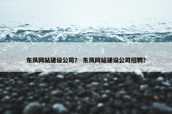 东凤网站建设公司？ 东凤网站建设公司招聘？