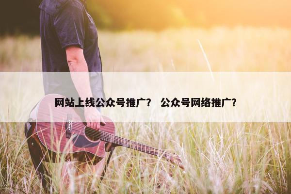 网站上线公众号推广？ 公众号网络推广？