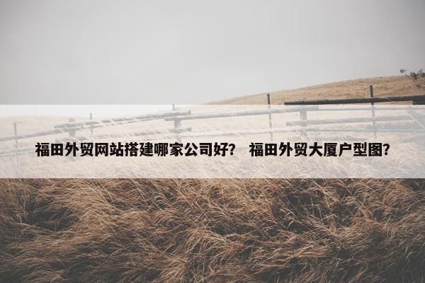 福田外贸网站搭建哪家公司好？ 福田外贸大厦户型图？