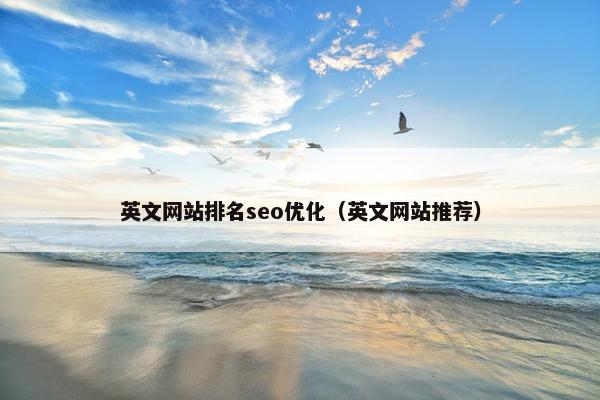 英文网站排名seo优化（英文网站推荐）