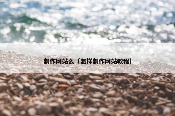 制作网站么（怎样制作网站教程）