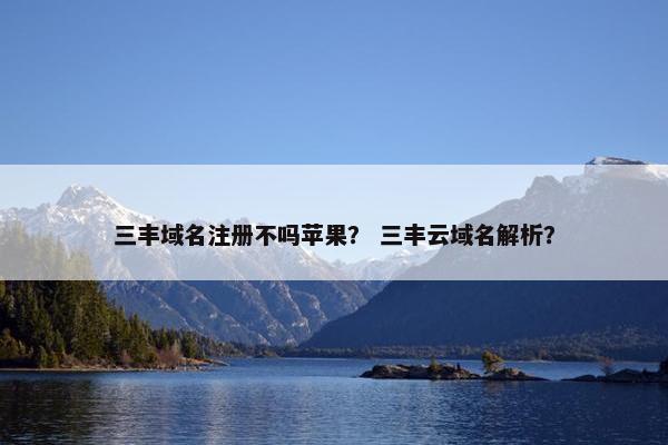 三丰域名注册不吗苹果？ 三丰云域名解析？