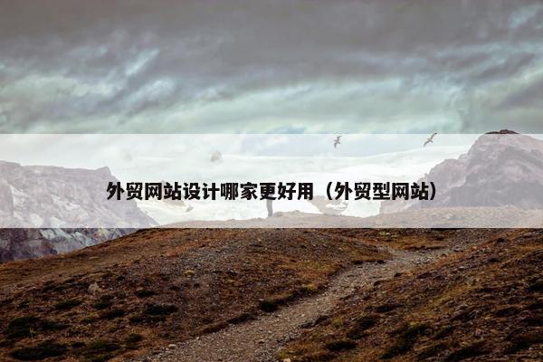 外贸网站设计哪家更好用（外贸型网站）