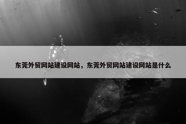 东莞外贸网站建设网站，东莞外贸网站建设网站是什么