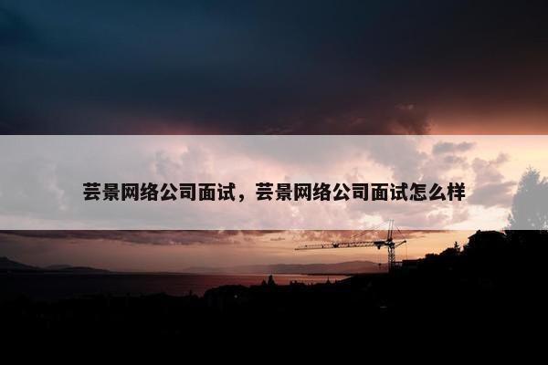 芸景网络公司面试，芸景网络公司面试怎么样