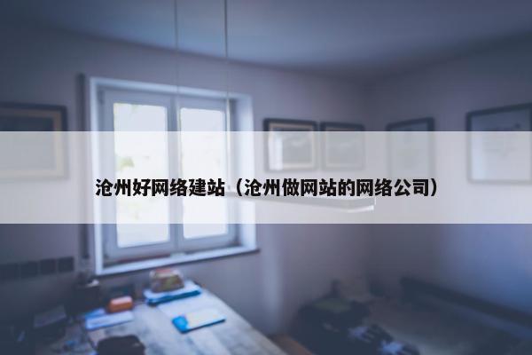 沧州好网络建站（沧州做网站的网络公司）