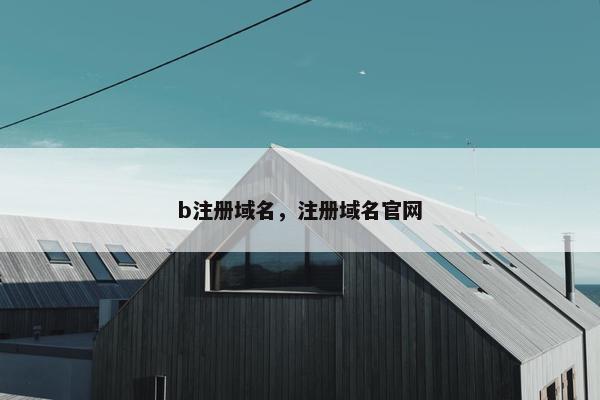 b注册域名，注册域名官网