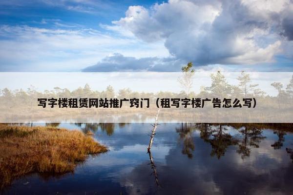 写字楼租赁网站推广窍门（租写字楼广告怎么写）