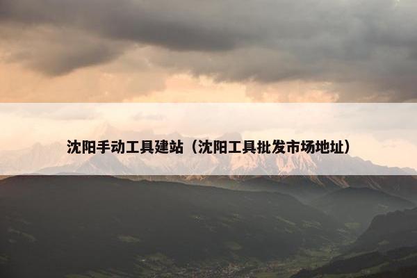 沈阳手动工具建站（沈阳工具批发市场地址）