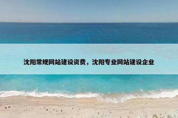 沈阳常规网站建设资费，沈阳专业网站建设企业