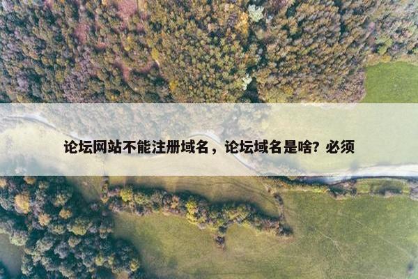 论坛网站不能注册域名，论坛域名是啥? 必须