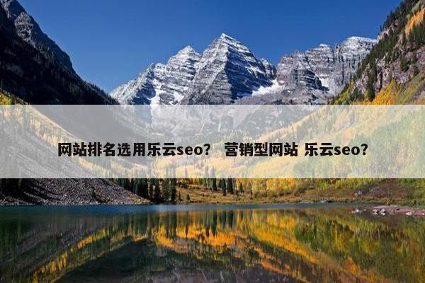 网站排名选用乐云seo？ 营销型网站 乐云seo？