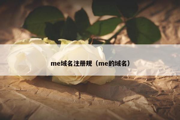 me域名注册规（me的域名）