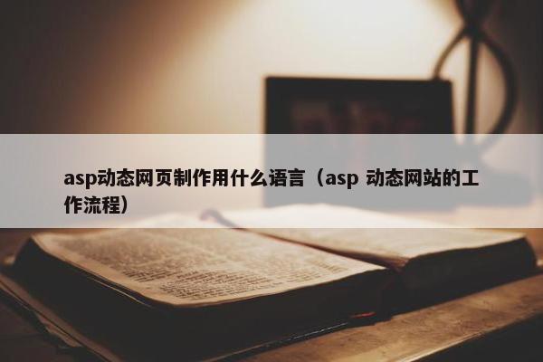 asp动态网页制作用什么语言（asp 动态网站的工作流程）
