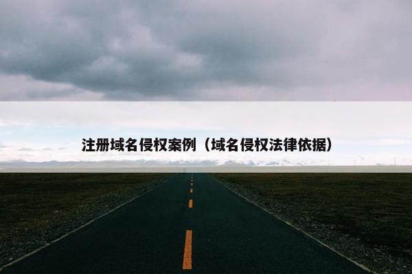 注册域名侵权案例（域名侵权法律依据）