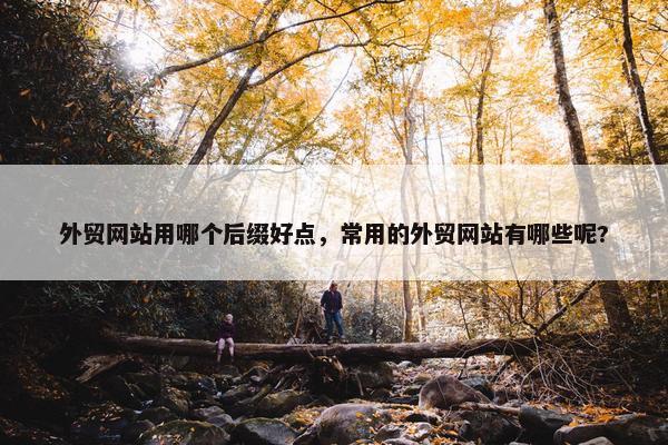 外贸网站用哪个后缀好点，常用的外贸网站有哪些呢?