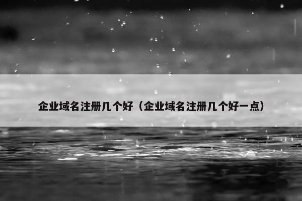 企业域名注册几个好（企业域名注册几个好一点）