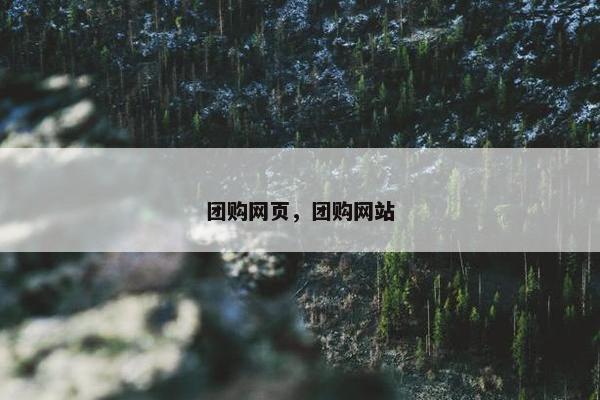 团购网页，团购网站