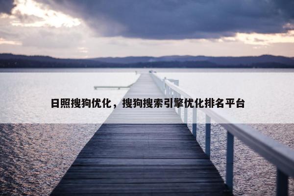 日照搜狗优化，搜狗搜索引擎优化排名平台