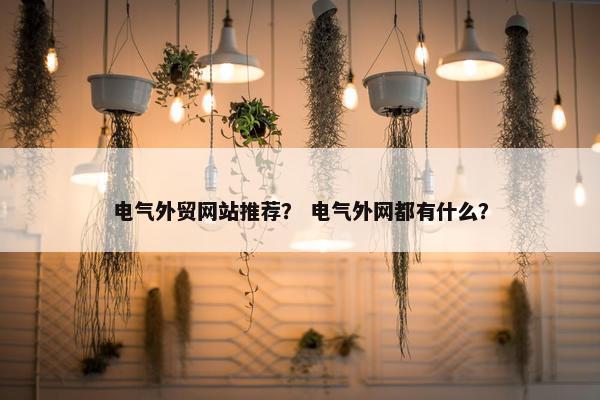 电气外贸网站推荐？ 电气外网都有什么？