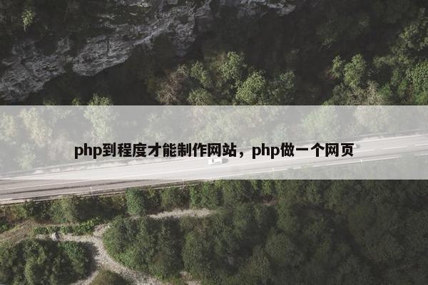 php到程度才能制作网站，php做一个网页