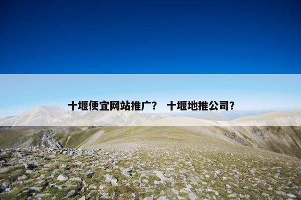十堰便宜网站推广？ 十堰地推公司？