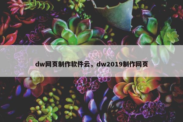 dw网页制作软件云，dw2019制作网页