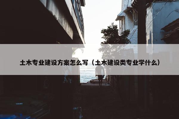 土木专业建设方案怎么写（土木建设类专业学什么）