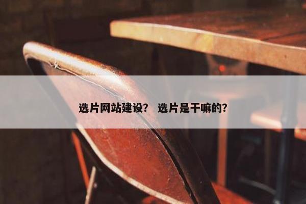 选片网站建设？ 选片是干嘛的？