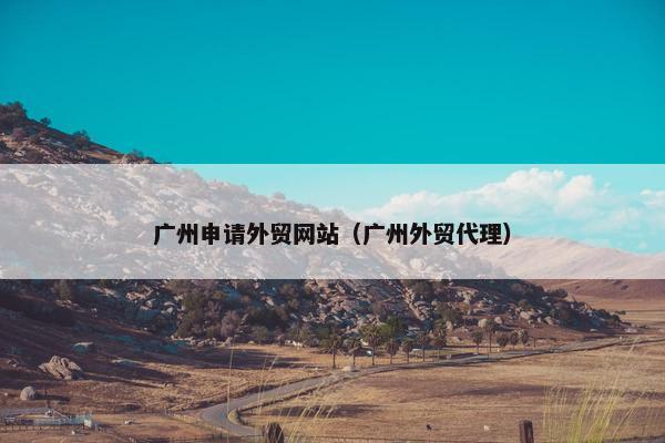 广州申请外贸网站（广州外贸代理）