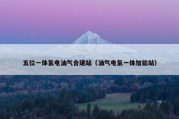 五位一体氢电油气合建站（油气电氢一体加能站）