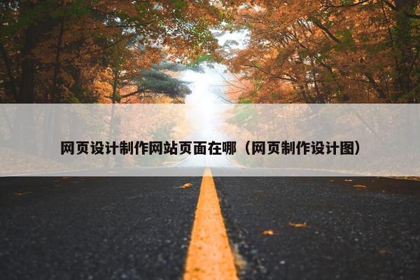 网页设计制作网站页面在哪（网页制作设计图）