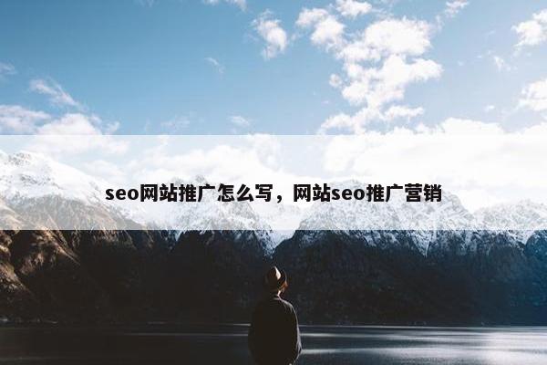 seo网站推广怎么写，网站seo推广营销