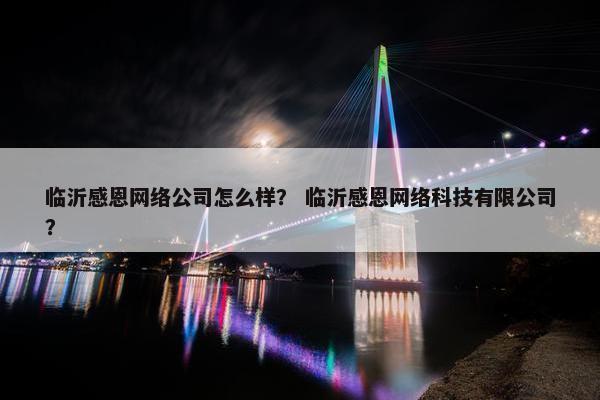 临沂感恩网络公司怎么样？ 临沂感恩网络科技有限公司？