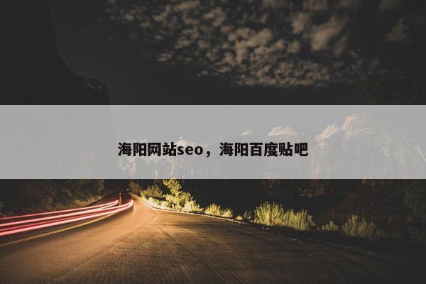 海阳网站seo，海阳百度贴吧
