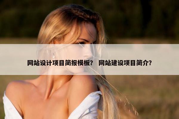 网站设计项目简报模板？ 网站建设项目简介？