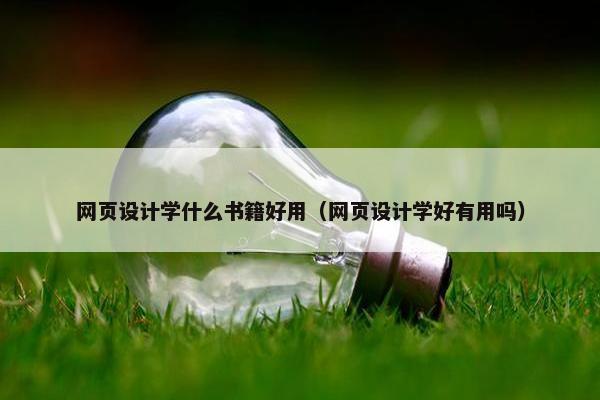 网页设计学什么书籍好用（网页设计学好有用吗）