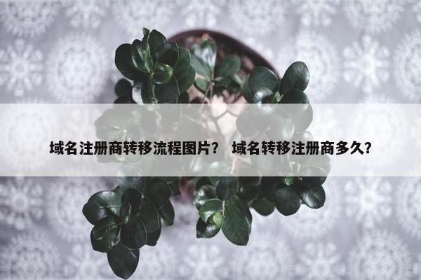 域名注册商转移流程图片？ 域名转移注册商多久？