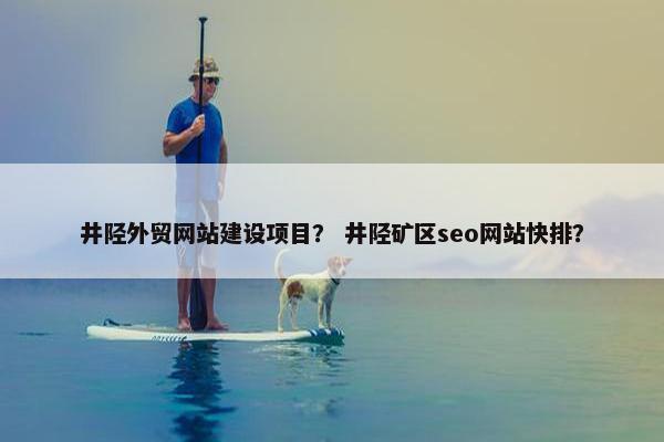 井陉外贸网站建设项目？ 井陉矿区seo网站快排？