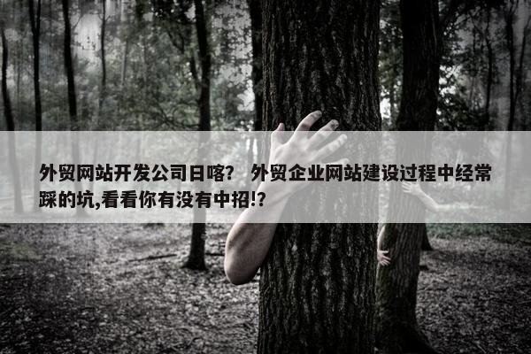 外贸网站开发公司日喀？ 外贸企业网站建设过程中经常踩的坑,看看你有没有中招!？