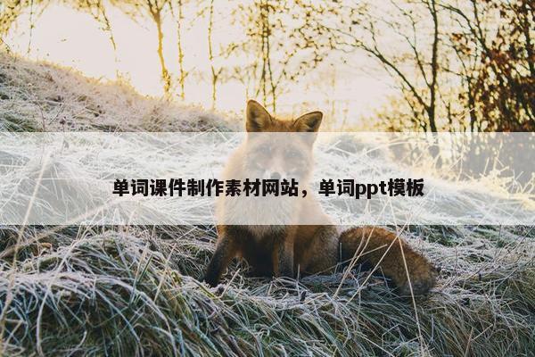 单词课件制作素材网站，单词ppt模板