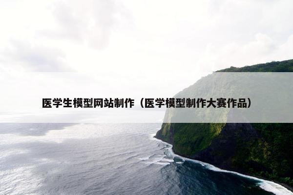 医学生模型网站制作（医学模型制作大赛作品）
